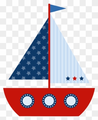 Nautical Sailboat Whale Clipart Personal Use Instant - Baby Sailboat Clipart - Png Download