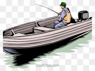 Fishing Boat Clipart Skiff - Fishing Boat - Png Download