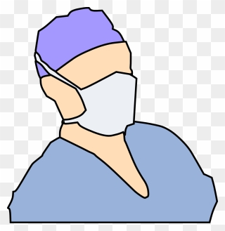 Bandit Mask Clip Art - Doctor With Mask Cartoon - Png Download
