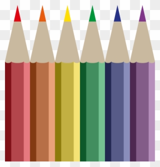 Pencil Crayons Clipart Colored Pencil Clip Art - Cartoon Coloured Pencils - Png Download