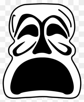 Masked - Sad Mask Clipart - Png Download
