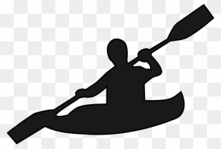 Canoe Clipart Free For Download - Kayak Clipart Black And White - Png Download