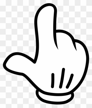 Finger Point Nog - Cartoon Hand Pointing Up Clipart