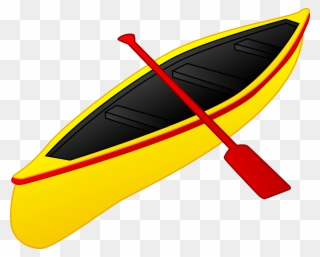 Yellow And Red Canoe - Transparent Kayak Clipart - Png Download