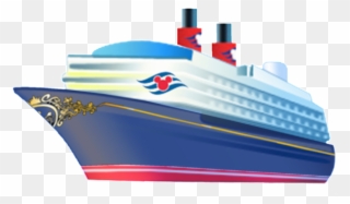 Yacht Clipart Cruise Ship - Cartoon Disney Cruise Ship - Png Download