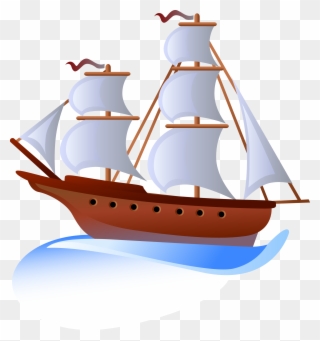 Sailing Ship Clipart Student - Transparent Background Boat Clipart Png ...