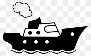 Ship Clipart Icon - Simple Ship Clip Art - Png Download