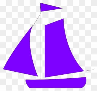 Purple Sail Boat Clip Art At Clker - Purple Sail Boat Clip Art - Png Download