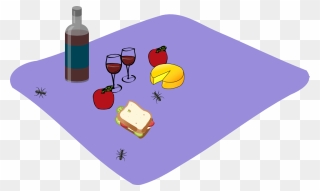 Picnic - Just Want To Drink Wine And Pet My Kitten T-shirt Clipart