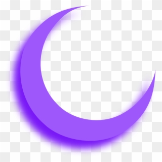 Purple Moon - Purple Crescent Moon Png Clipart