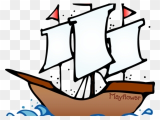 Sailing Ship Clipart Flower - Christopher Columbus Ship Clipart - Png Download