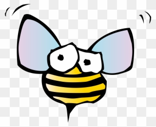 Funny Bee Clip Art - Cartoon Bugs - Png Download