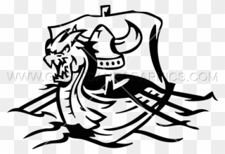 Viking Clip Black And White - Vikings Ships Black And White Clipart - Png Download