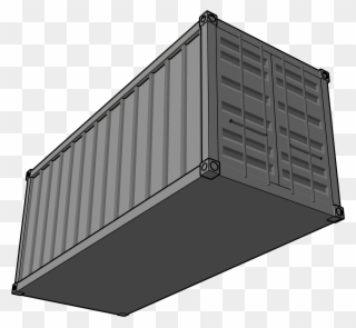 Big Image - Shipping Container Clip Art - Png Download