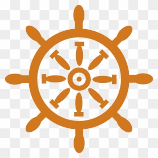 Boat, Wheel Ship Boat Steering Ship Ship Boat Bo - Orange And White Flag With Wheel Clipart