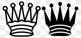 Chess Piece Queen King White And Black In Chess - Chess Queen Clip Art - Png Download