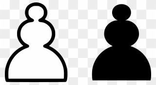 Chess Pawn White And Black Clipart