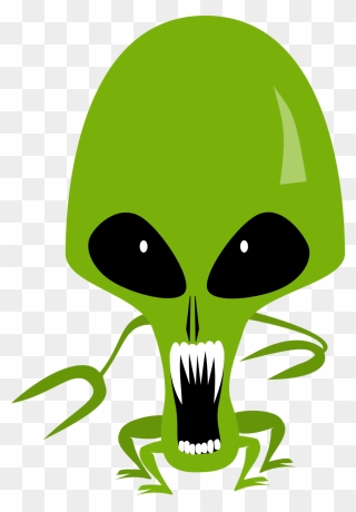 Alien With Open Mouth Clipart Clip Art Library - Scary Alien Clipart - Png Download
