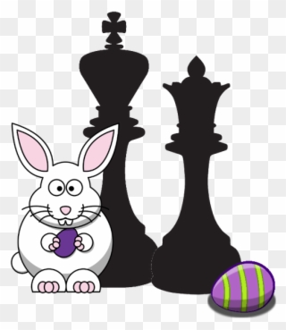 Free Chess Easter Clipart - White Easter Bunny Shower Curtain - Png Download