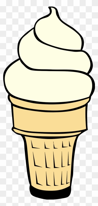 Clipart Fast Food Desserts Ice Cream Cones Soft Serve - Vanilla Ice Cream Clipart - Png Download