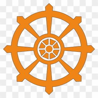 Buddhist Symbols - Dharma Wheel Clipart