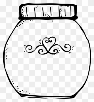 Container Clipart Cookie Jar - Cookie Jar Clipart Black And White - Png Download