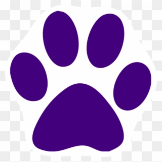 Related Pictures Download Free Paw Print Clip Art Images - Purple Dog Paw Print - Png Download