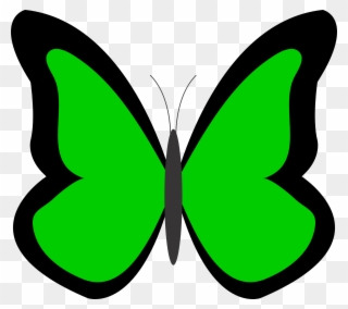 Sky Clipart Butterfly - Butterfly Clip Art Green - Png Download