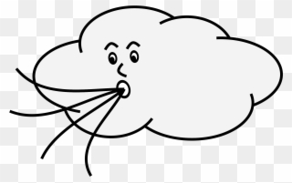 Wind Clip Art - Cartoon Wind Blowing Gif - Png Download