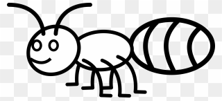 Ant Gammillian Black White Line Art Scalable Vector - Colouring Picture Of Ant Clipart