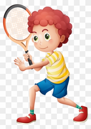 Фотки Clipart Boy, School Clipart, Animation Schools, - Boy Playing Tennis Clipart - Png Download