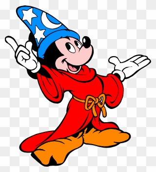 Mickey Mouse Clipart Wizard - Magical Mickey Mouse - Png Download