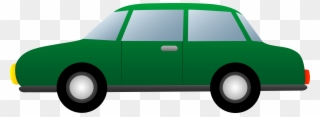 Simple Green Car - Clipart Cartoon Png Cars Transparent Png