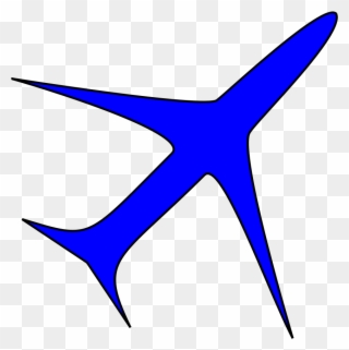Clip Art Plane - Desenho De Aviao Azul - Png Download