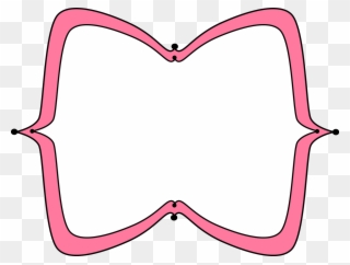 Pink Wide Pointy Frame - Frames White And Pink Png Clipart