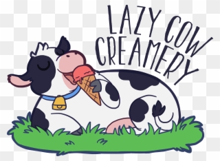 Lazy Cow Creamery - Lazy Cow Cartoon Clipart