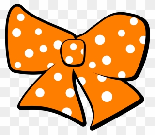 Orange Polka Dot Bow Clipart