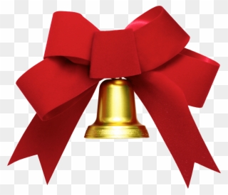 Ribbon Bow Bell - Bell With Ribbon Transparent Clipart