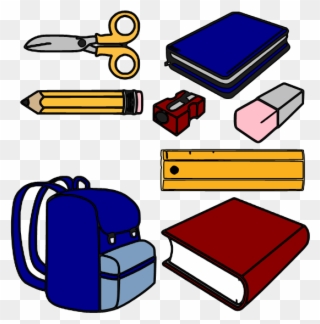 Clipart Border School Supply - Things Used In School Clip Art - Png Download