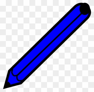Clip Transparent Library Blue Pencil Clipart - Blue Pencil Cartoon Png