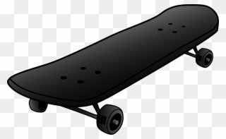 Black Skateboard Design Free Clip Art - Skateboard Clipart - Png Download