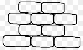 Hole Clipart Brick Wall Photoshop - Bricks Black And White Clip Art - Png Download