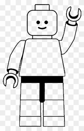 Clipart Man Template Black And White - Lego Clipart Black And White - Png Download