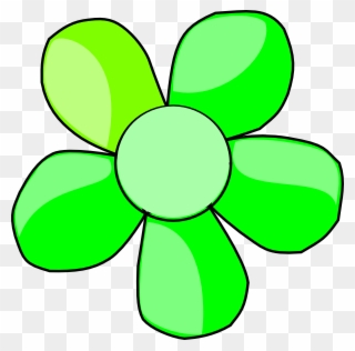 Clip Art At Clker Com Vector Online - Green Daisy Flower Clip Art - Png Download