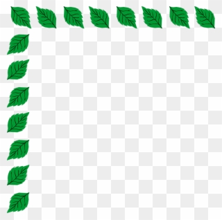 Corner Chart Design Clipart Leaf Clip Art - Border Design With Leaf - Png Download