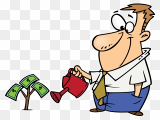 Watering Money Tree - Money Tree Clipart Transparent - Png Download