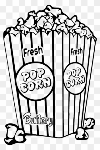 Create With Tlc - Popcorn Coloring Page Clipart