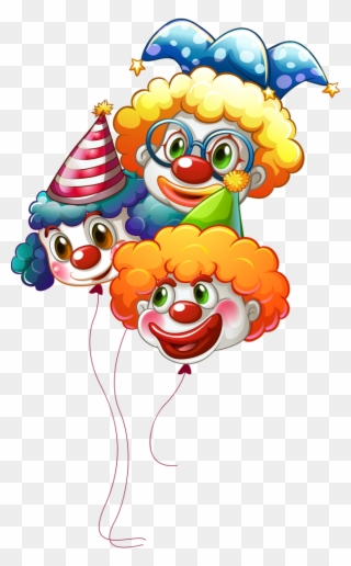 Create A Card ~clown With Balloons Card Design ~ Create - Colourful Clown Clipart