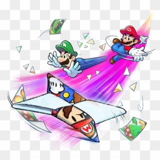 Our Trio Of Heroes - Mario And Luigi Paper Jam Clipart