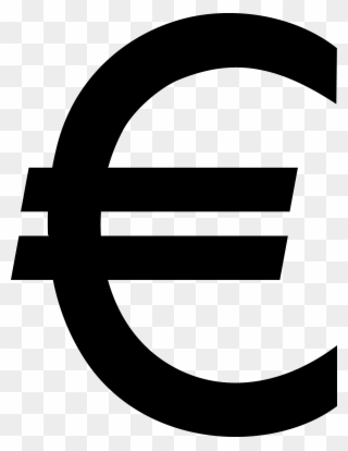 Euro Sign Black Clip Art Sweet - Euro Png Transparent Png